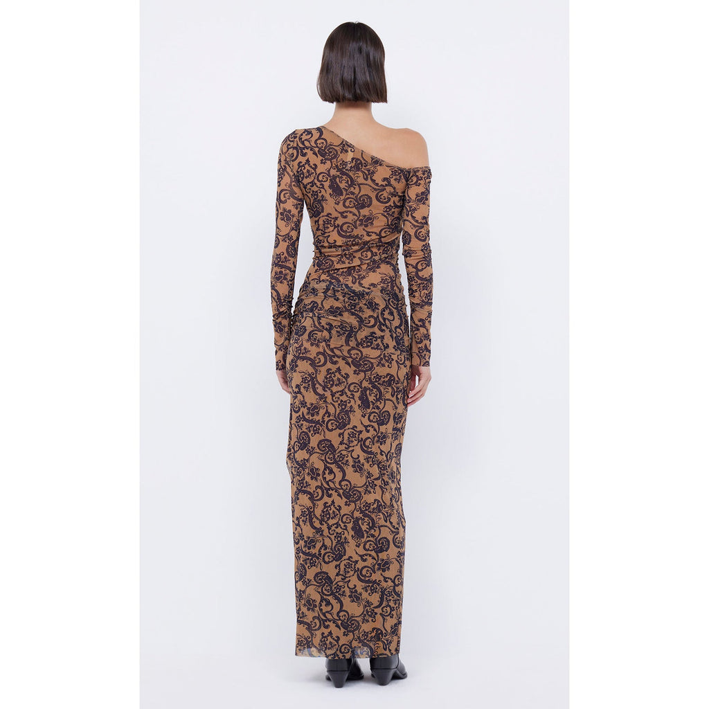 Anthropologie BEC+BRIDGE Western Sun Long-Sleeve Dress US SIZE 10 Brown Anthropologie