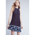 New Anthropologie x Maeve Festivity Fringe Swing Mini Dress $168 BLUE Sz 2