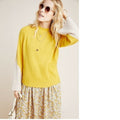 NEW Anthropologie Stellah Nadine Bell Sleeved Sweater Small Yellow Colorblock