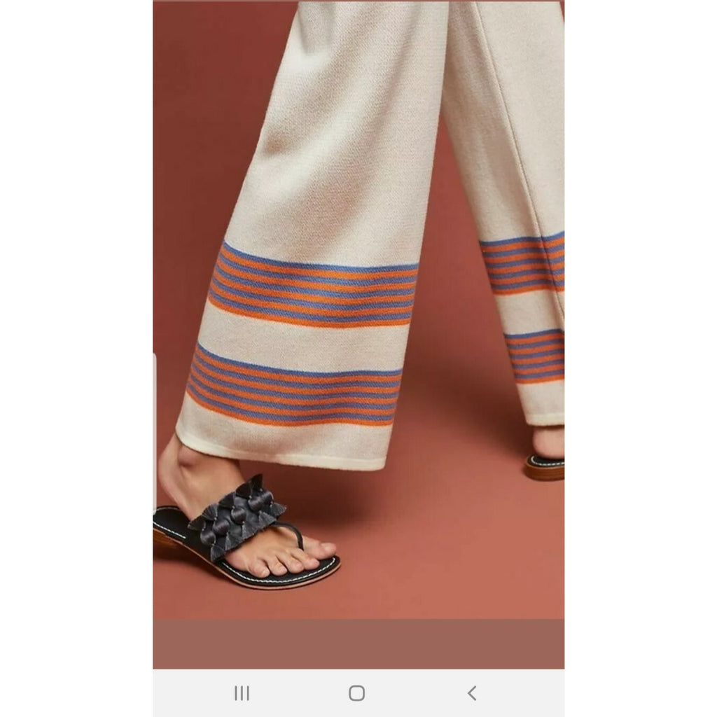 NEW Anthropologie $180 Hvar Striped Wide-Leg Knit Pants By Azulu Size 4
