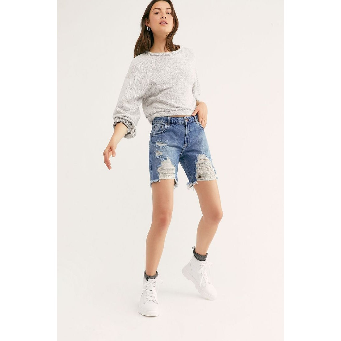 New Free People x One Teaspoon Stevie’s Boyfriend Shorts $114 Sz 25  29 in Waist