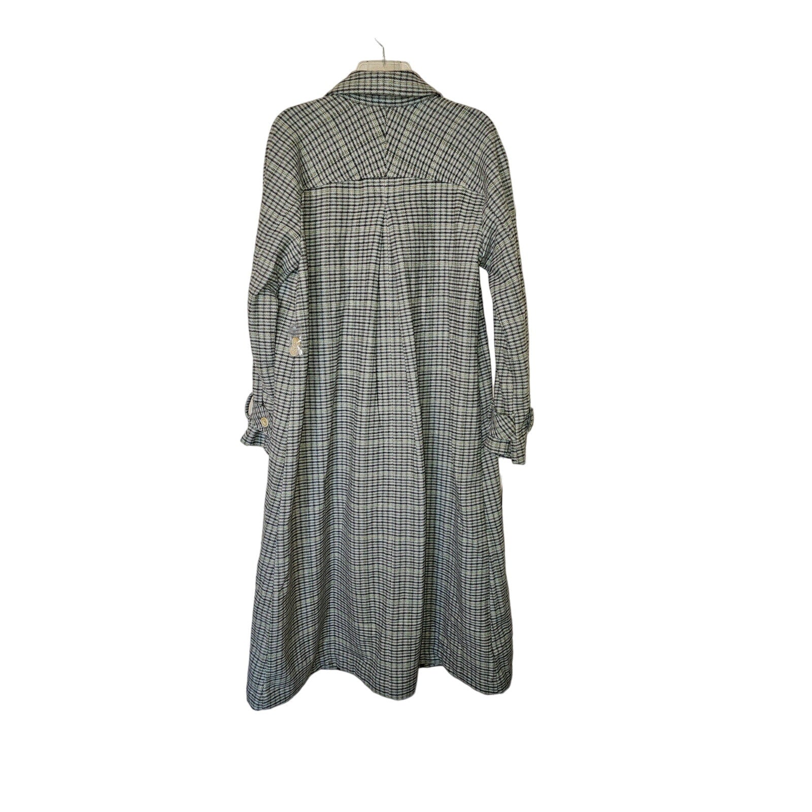 New Free People WE THE FREE Liberty Duster Plaid Jacket $298 X-SMALL Light Blue