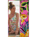 Anthropologie x PQ Swim One-Shoulder Printed One-Piece Swimsuit SMALL Pink Anthropologie