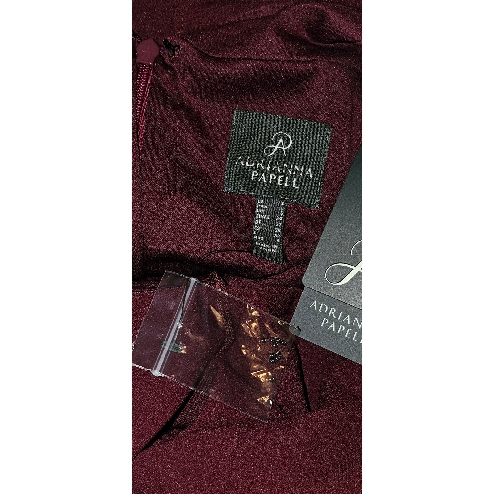 Anthropologie BHLDN Eliot Dress by Adrianna Papell $220 Sz 2 Wine Cabernet