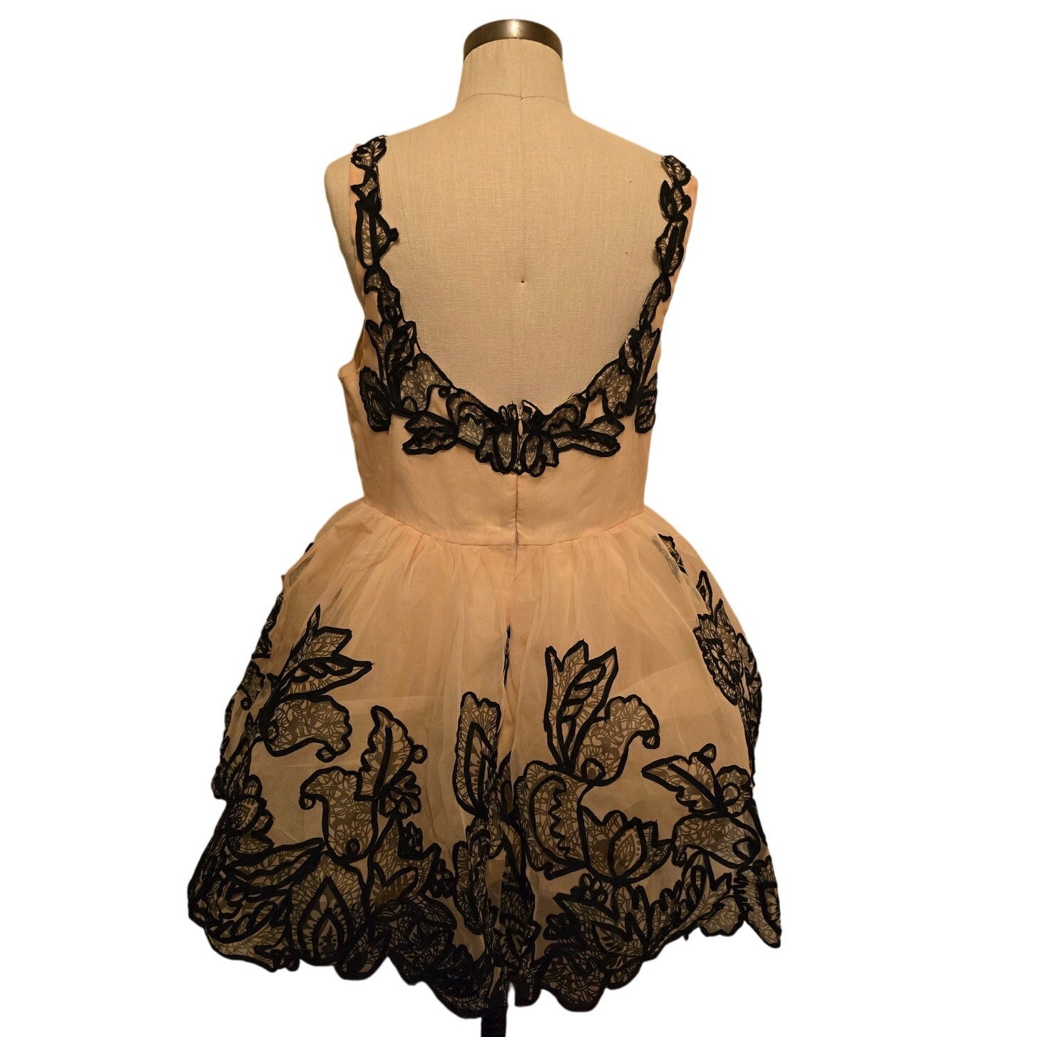 New Anthropologie Maeve Sleeveless V-Neck Lace Fit & Flare Mini Dress $298 SZ 14