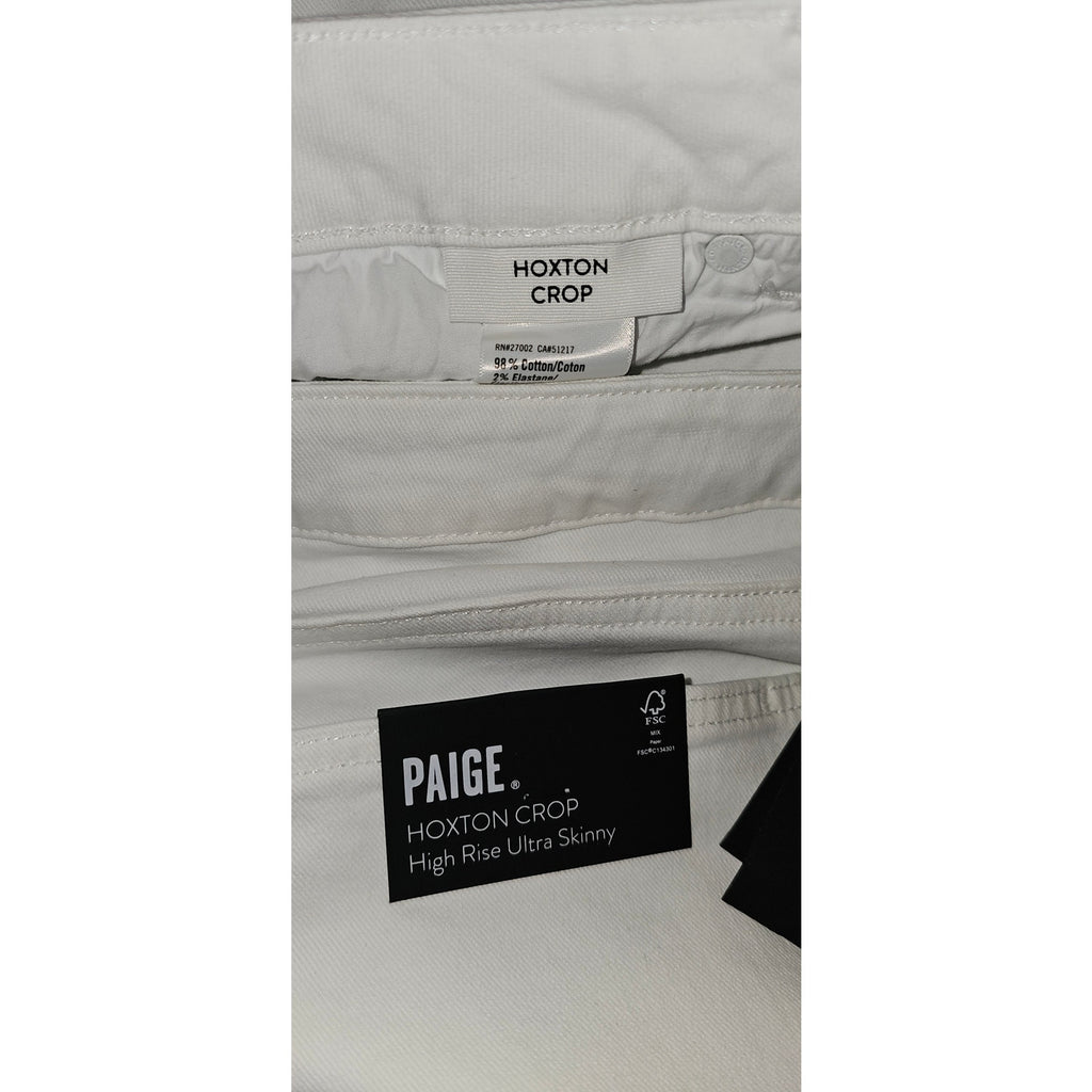 Anthropologie PAIGE Hoxton High-rise Skinny Jeans $198 PLUS 26W Crisp White