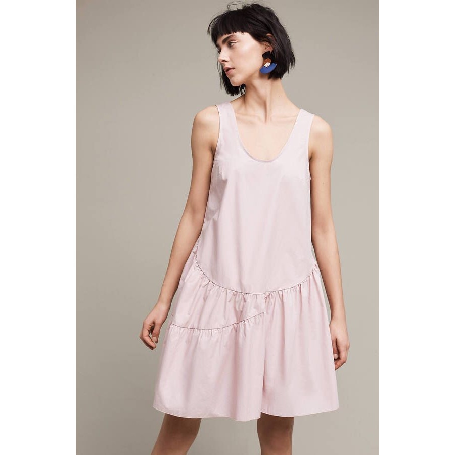 Anthropologie Blushed Poplin Swing Dress