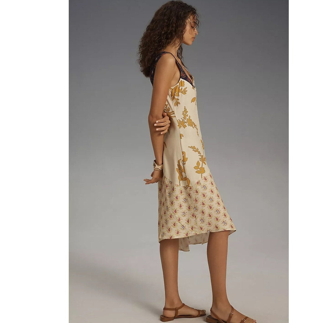 New ANTHROPOLOGIE Plenty by Tracy Reese Sleeveless Asymmetrical Midi Dress SMALL