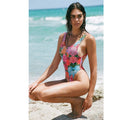 New FREE PEOPLE Reina Olga Funky Print One-Piece Swimsuit $190 SIZE 3 - 8/10