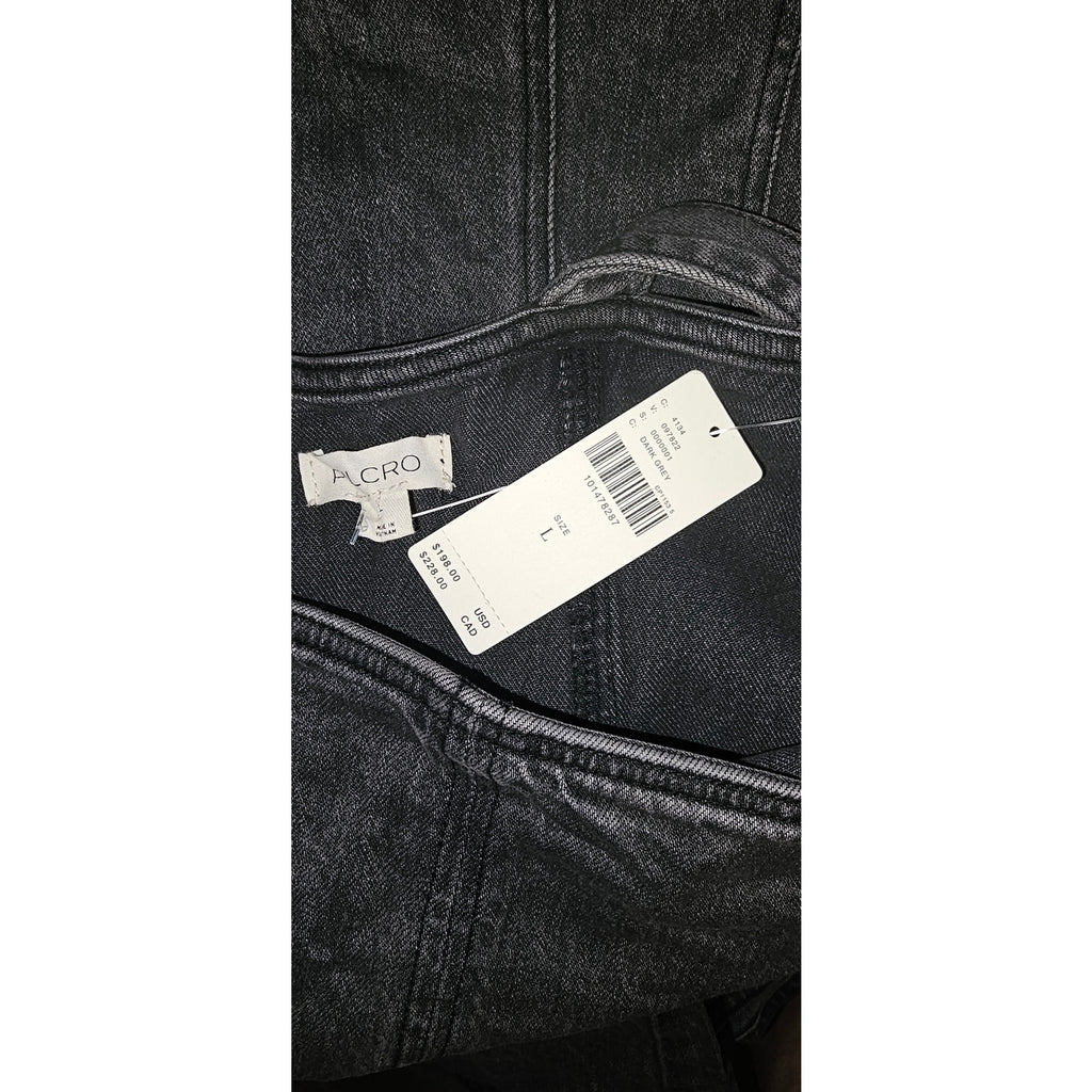 ANTHROPOLOGIE Pilcro Denim Midi Jumpsuit LARGE Dark Gray Anthropologie