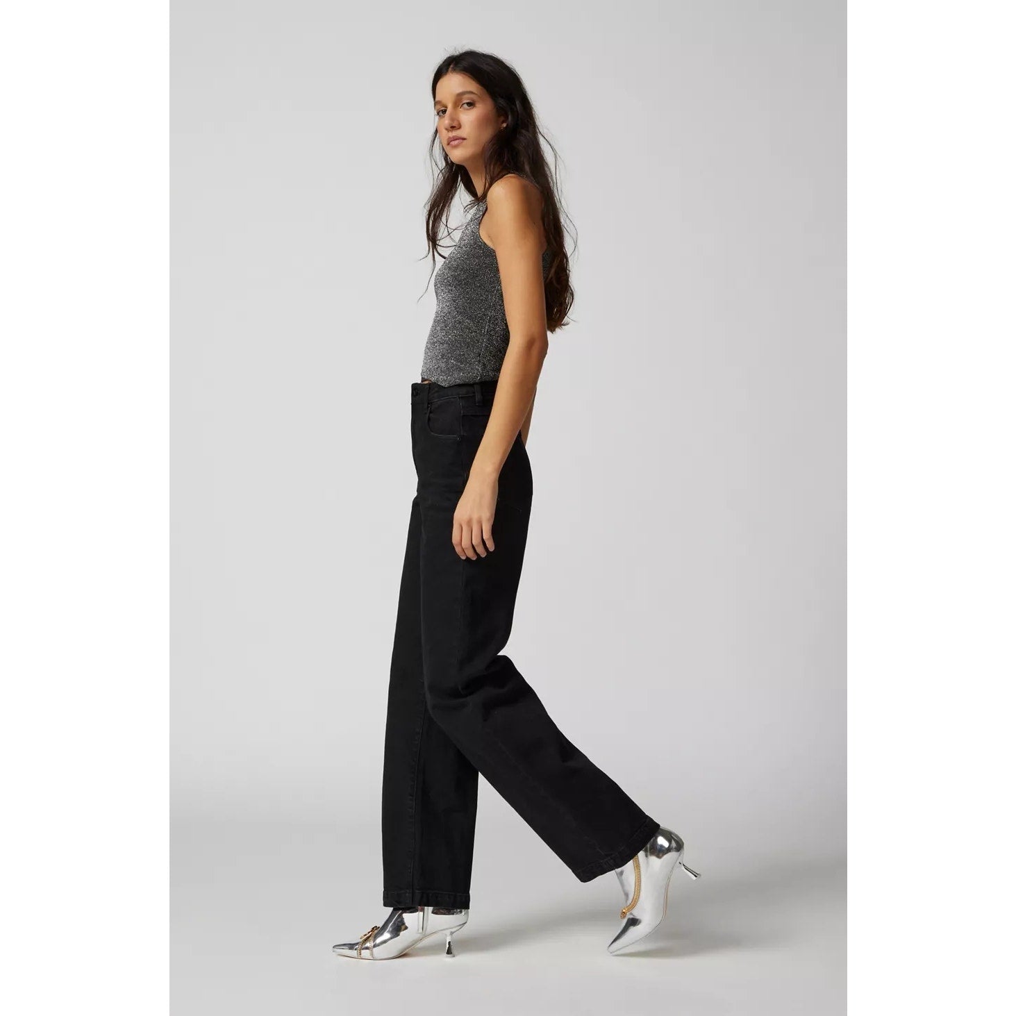 New URBAN OUTFITTERS High & Wide Jean by Abrand $128 SIZE 26 Dead Of Night