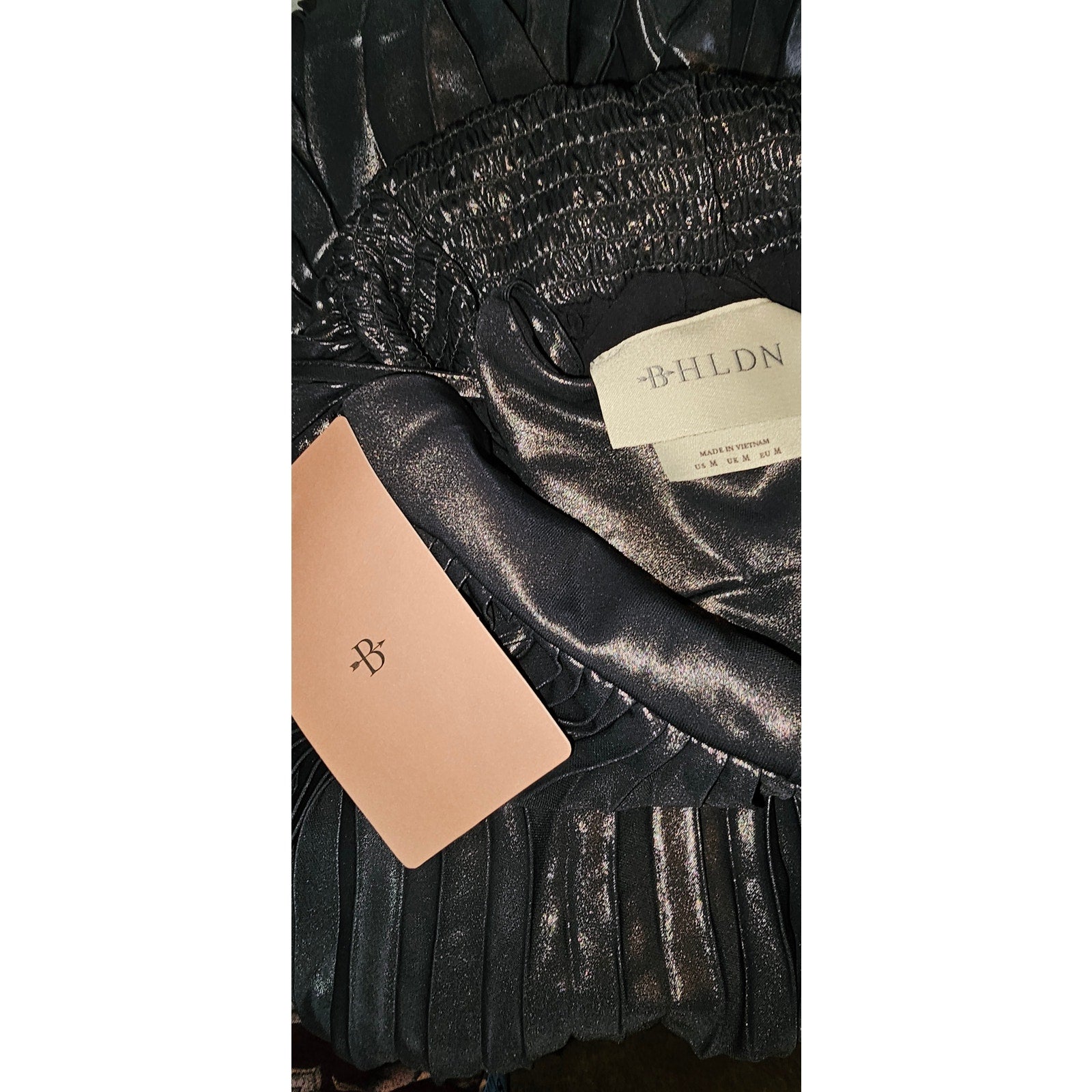 Anthropologie BHLDN Alessia Sleeveless VNeck Pleated Crepe Midi Dress $248 M Anthropologie