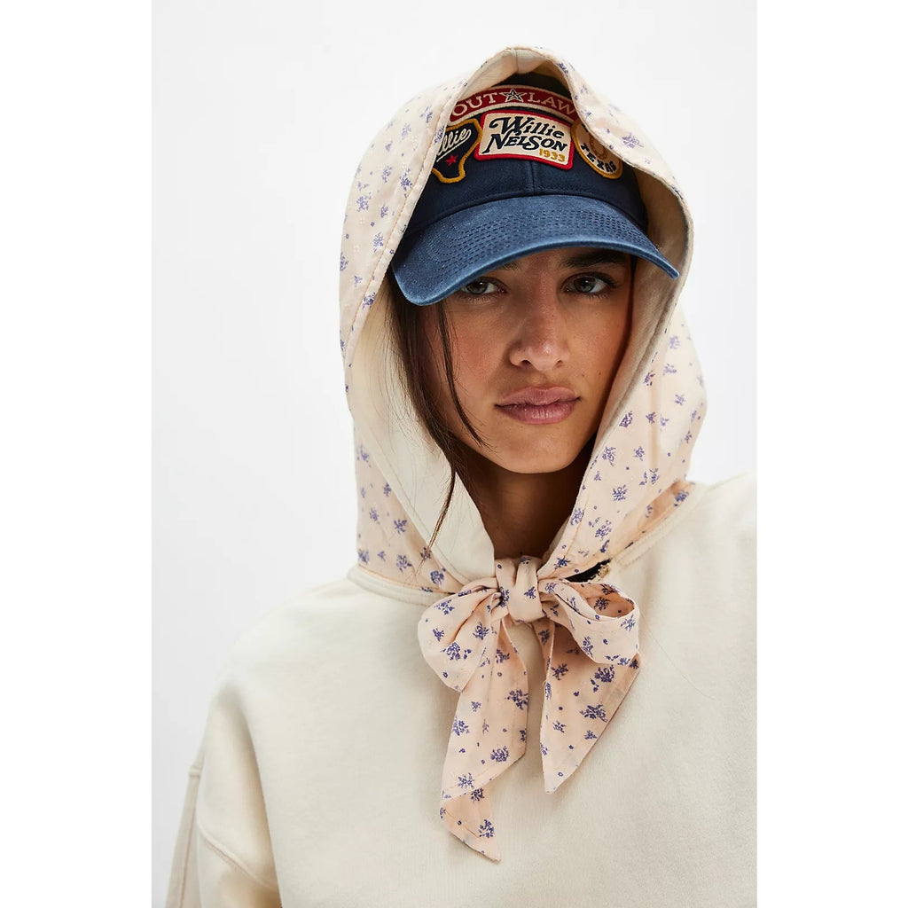 Free People Headscarf Hoodie $128 SMALL Buttercup Combo