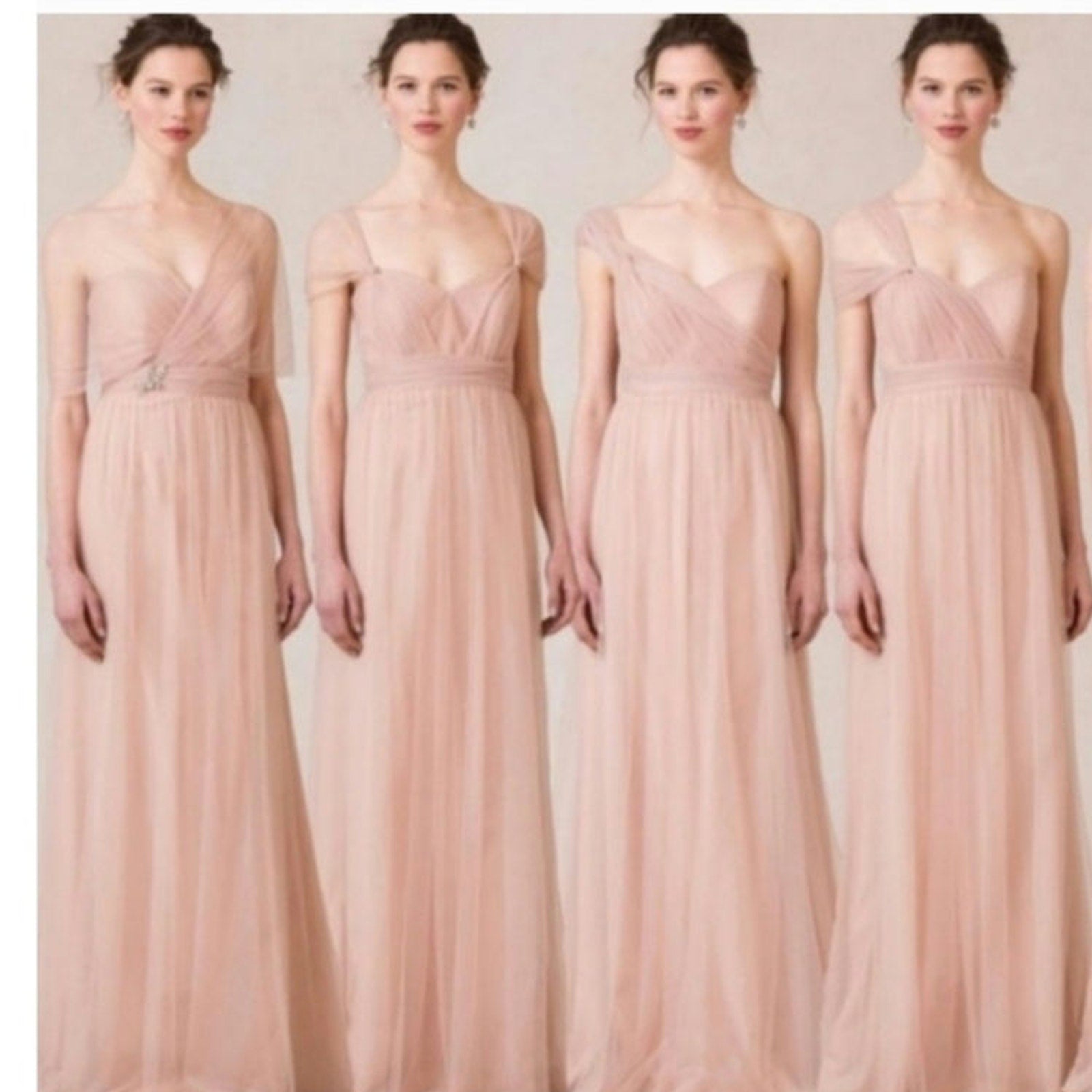 New Anthropologie BHLDN Jenny Yoo Annabelle Convertible Maxi Dress $260 Sz 6