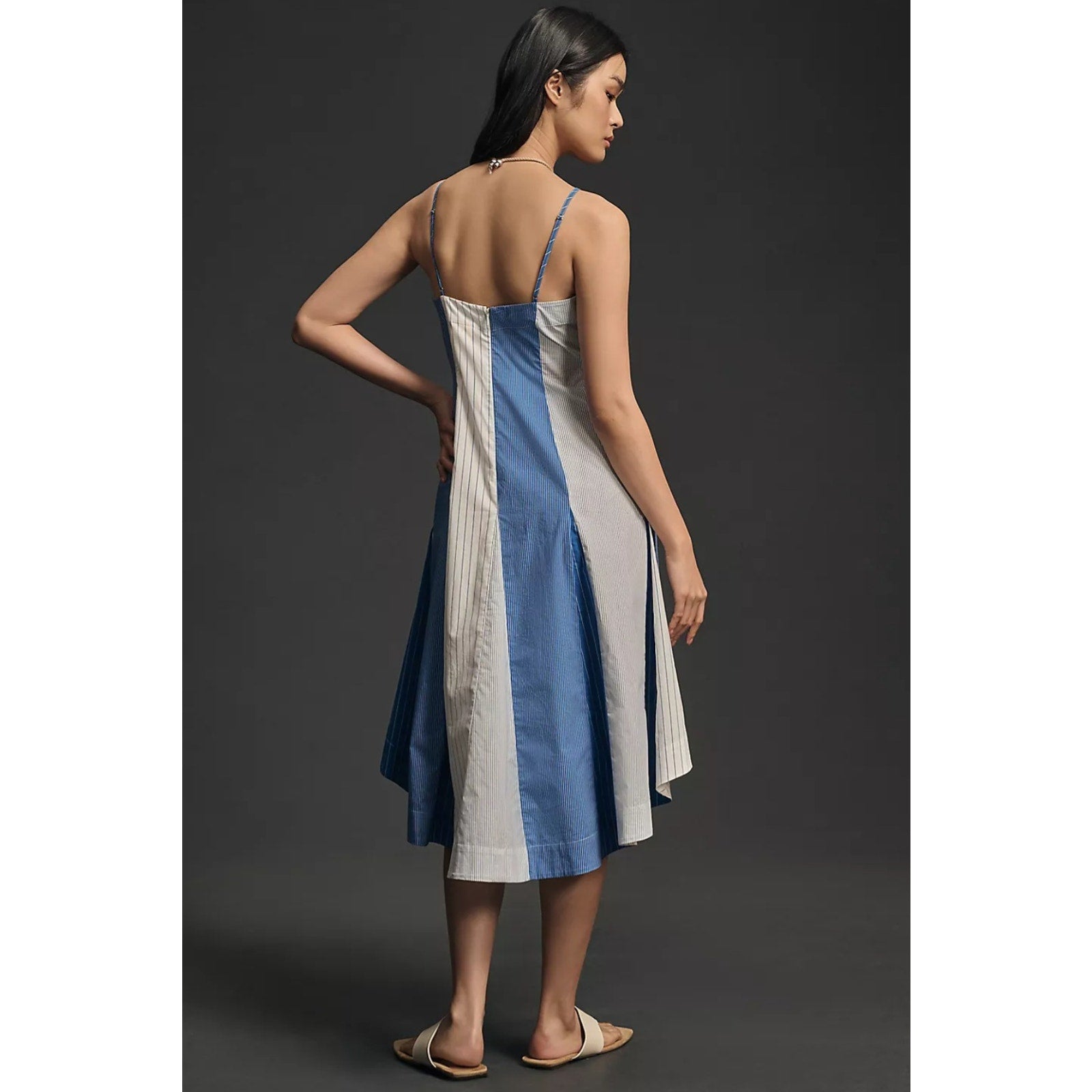 Anthropologie Plenty by Tracy Reese V-Neck High-Low Dress X-SMALL Blue Anthropologie