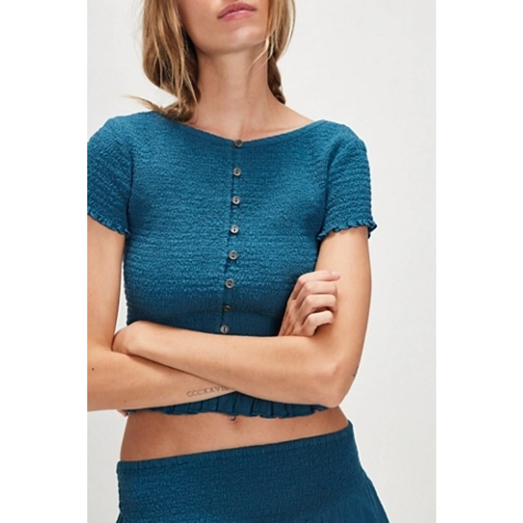 Free People Braveheart Solid Midi Set Sz M Seaside Convertible Free People