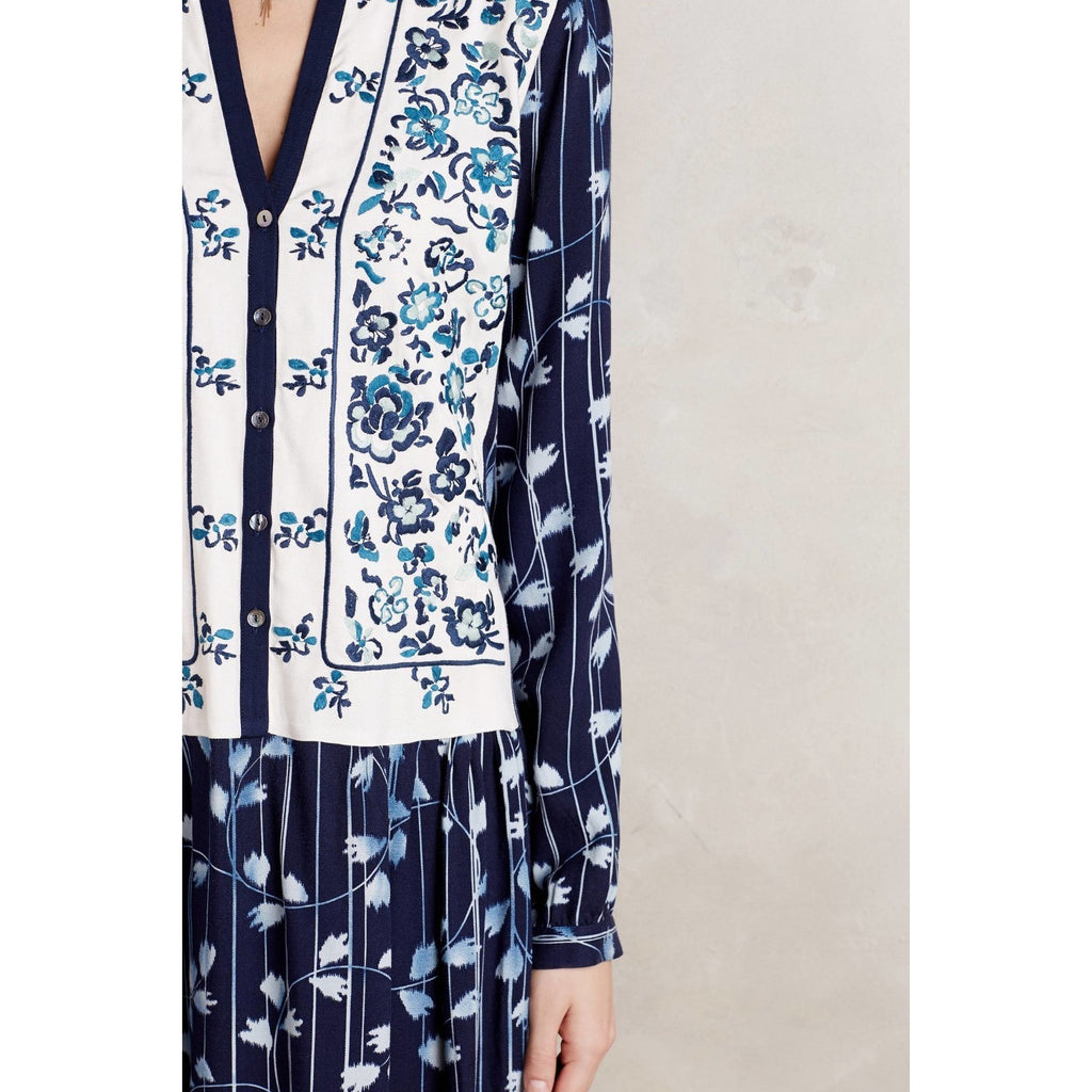 NEW Anthropologie $148 Semele Shirtdress by Tiny Size Small Petite Long-Sleeve