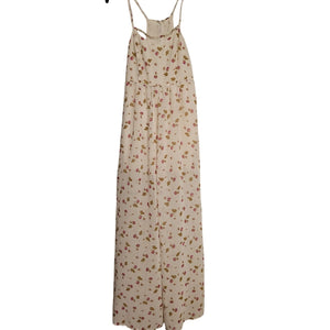 New Free People White Floral Meadow Rue Wide-leg Jumpsuit Size 6 Boho