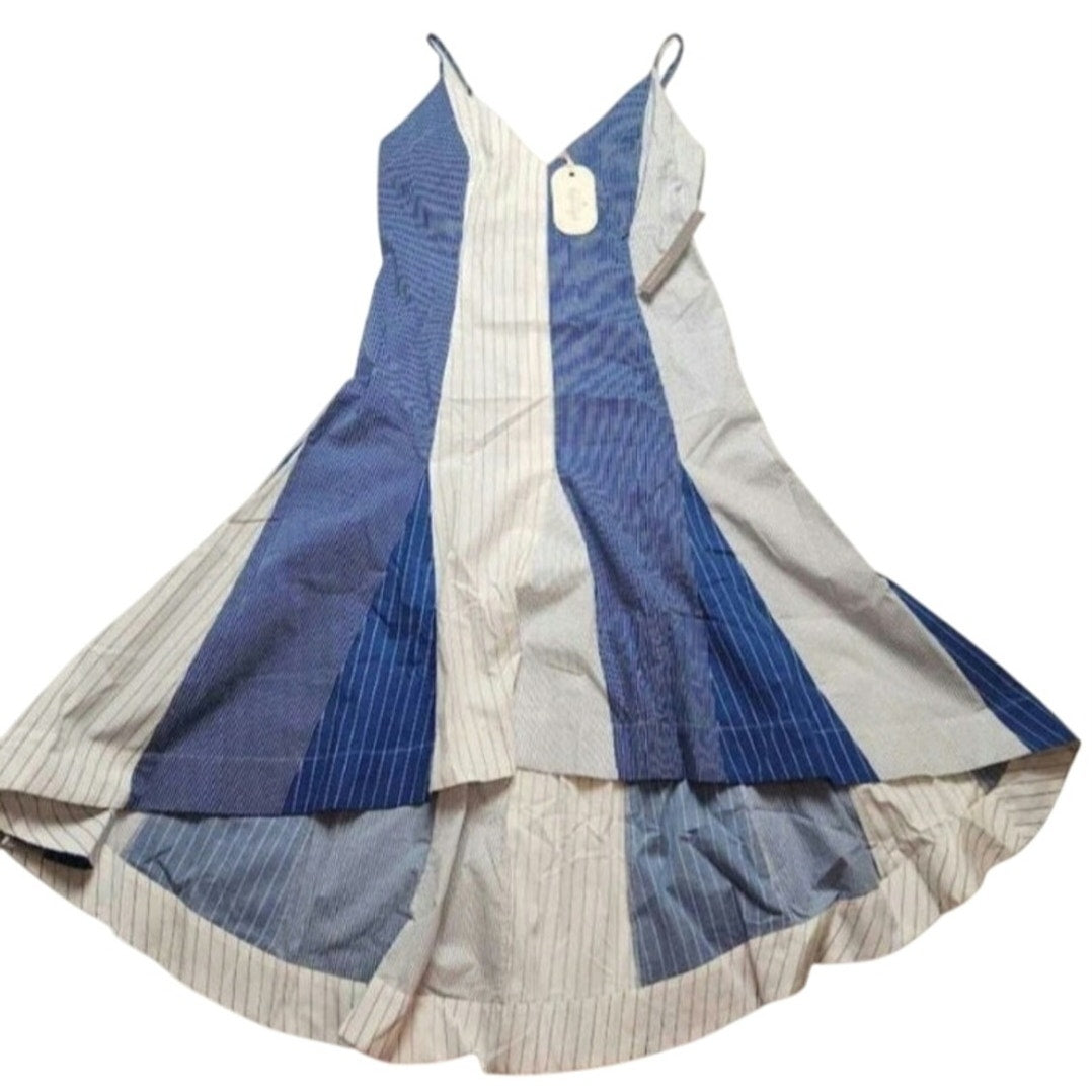 Anthropologie Plenty by Tracy Reese V-Neck High-Low Dress SMALL Blue Anthropologie