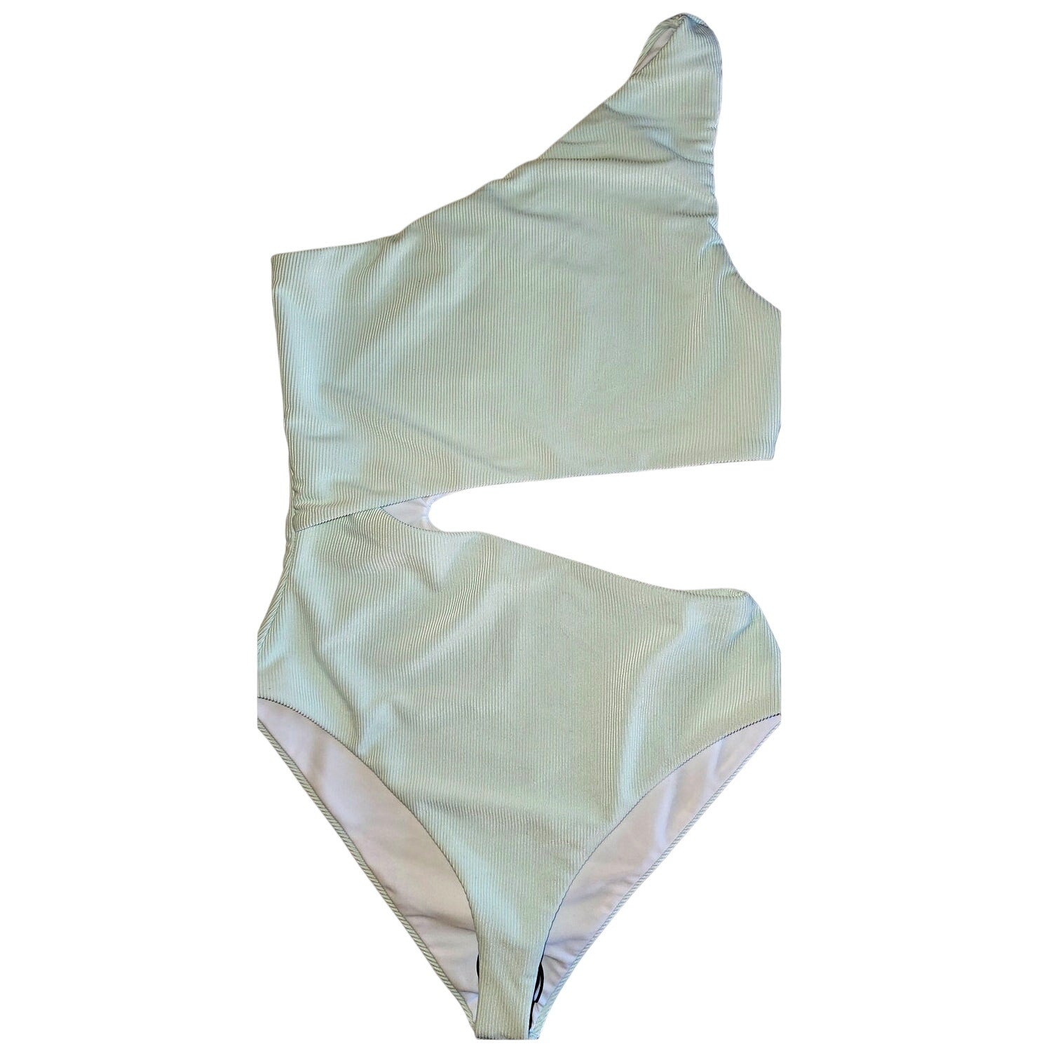 New Free People x Beach Riot Celine Ribbed One-Piece Swimsuit $148 SMALL Mint