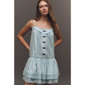 Anthropologie Pilcro Sleeveless Square-Neck Swing Mini Dress SMALL Blue Anthropologie