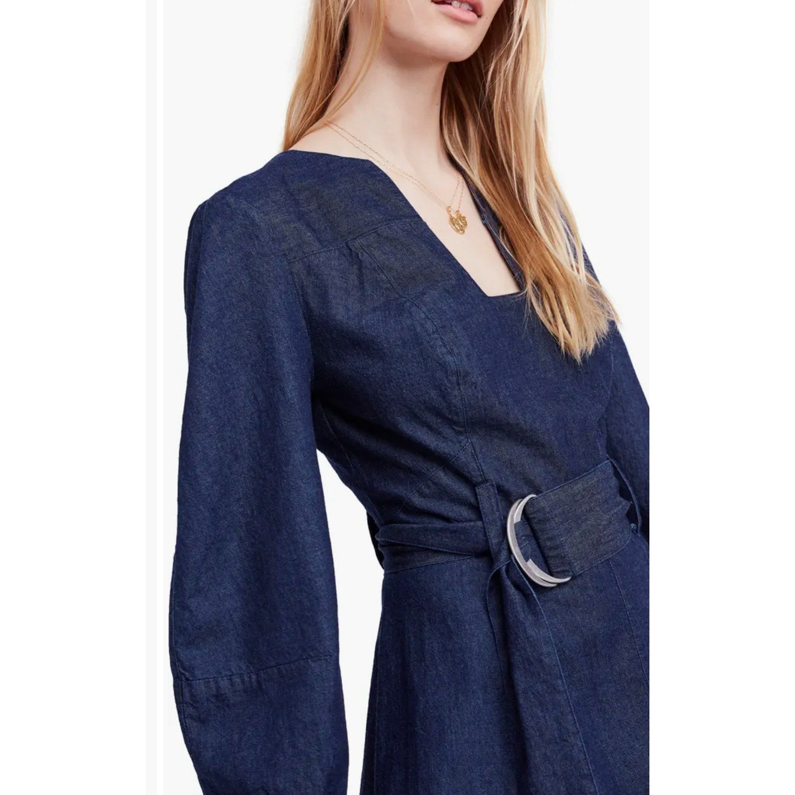 Free People Boho-Chic Karmen Chambray Dress