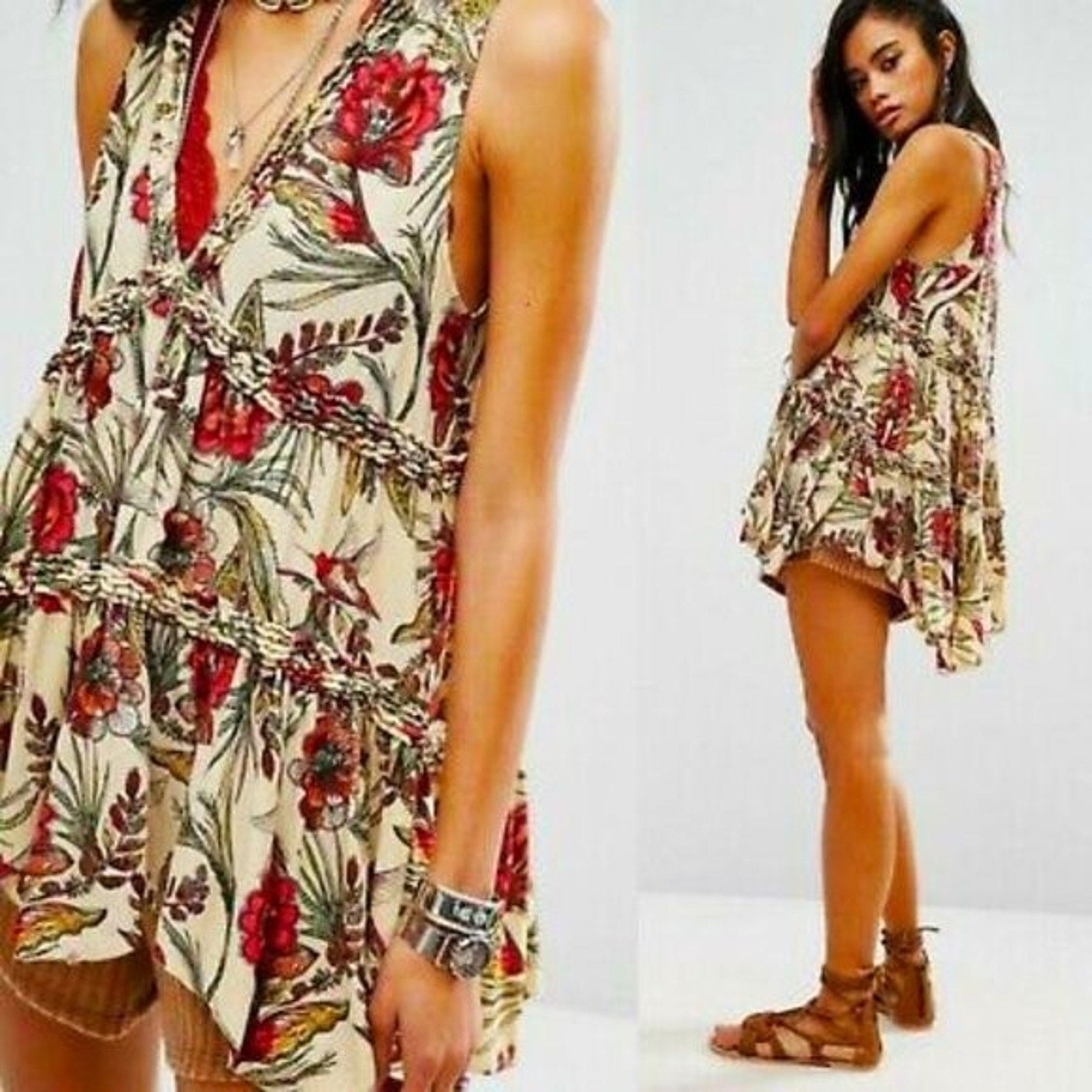 NEW Free People Haze Tunic Tank in Neutral Size XS