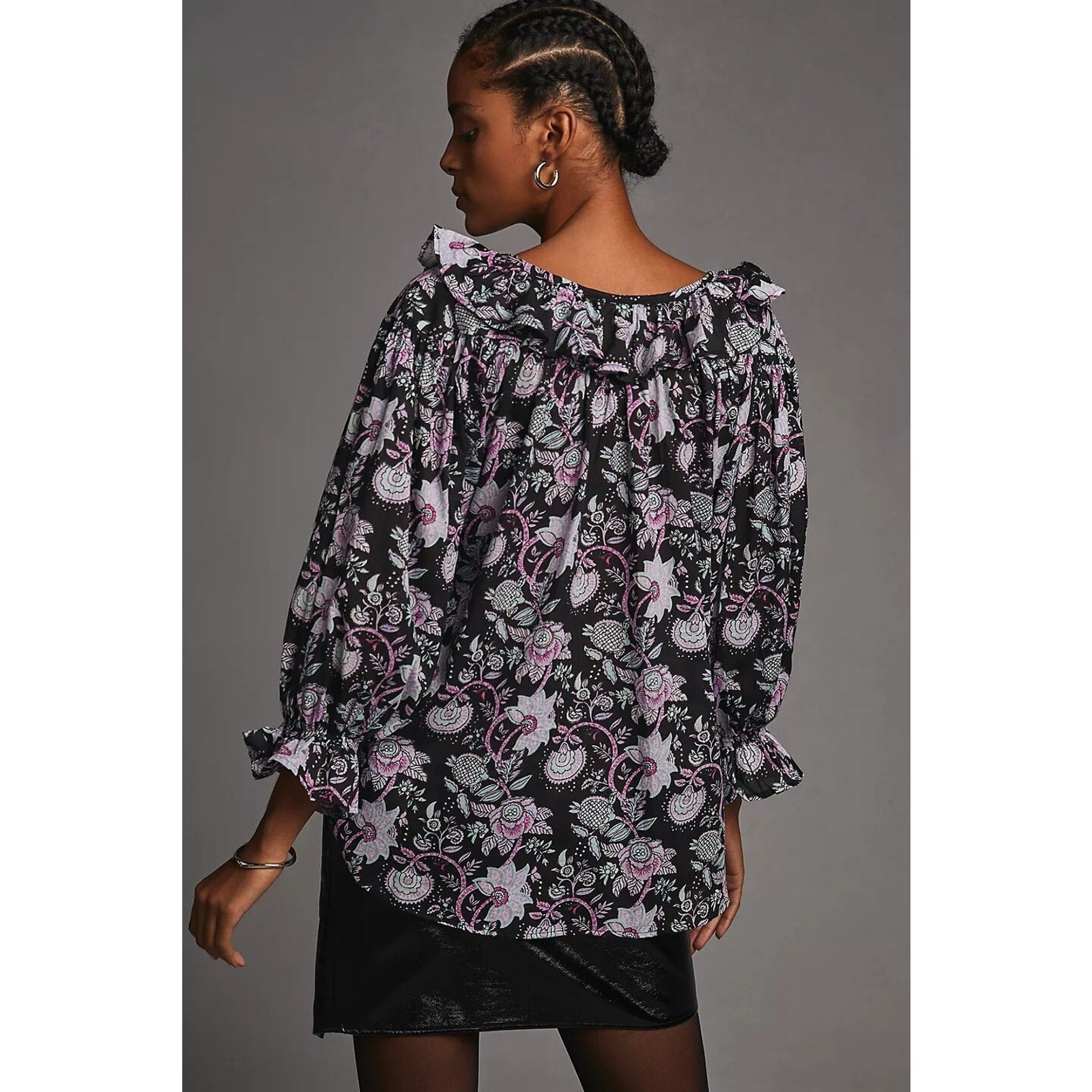 New Anthropologie Mille May Floral Long Sleeve Top Size XS Whimsical