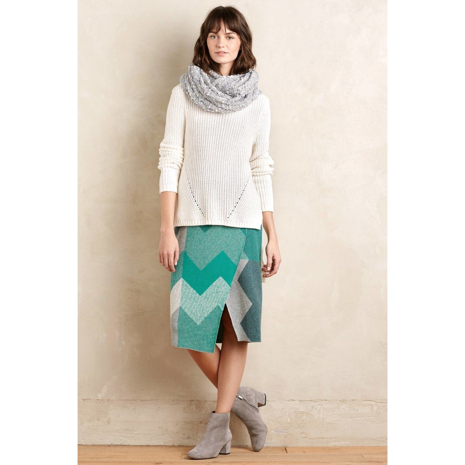NEW Anthropologie $118 Moth Women's White High-low Turtleneck Size Small