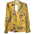 Free People Floral Long Sleeve Button Blouse