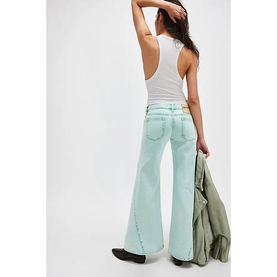 Free People OneTeaspoon Johnnies Low-Waist Wide-Leg Jeans