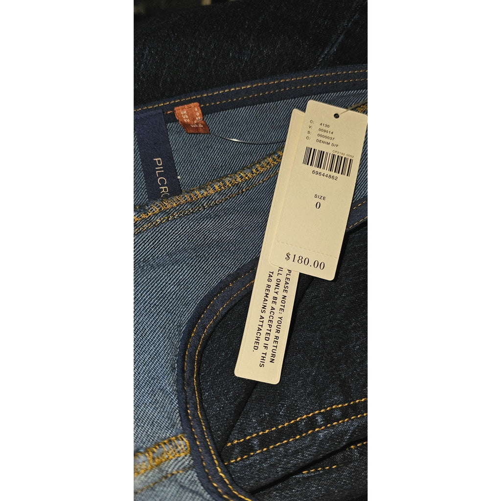 Nwt Anthropologie Pilcro Vest Mini Dress $180 SIZE 0 Dark Denim Button Front