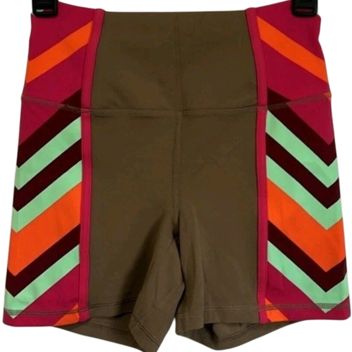FREE PEOPLE MOVEMENT Never Better Colorblock Bike Shorts LARGE Moonrock Free People