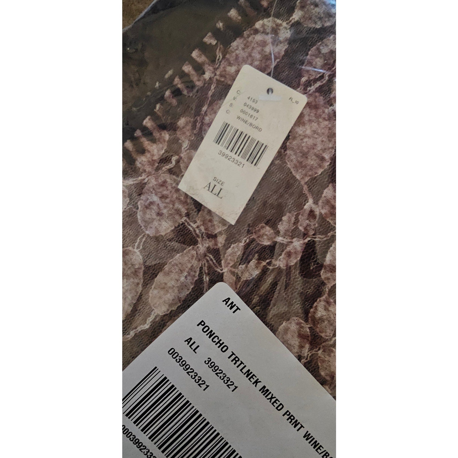 Anthropologie Wintertide Reversible Poncho