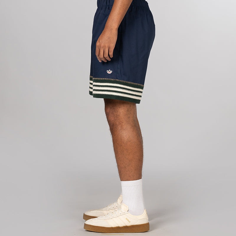 Adidas x Clot Woven Shorts Medium Night Indigo Crochet Trim Unisex adidas
