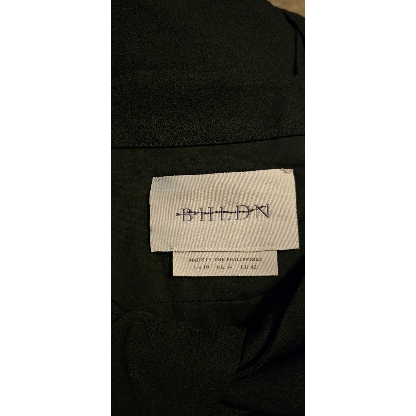 New Anthropologie BHLDN Evonna Dress MIDI $220 SIZE 10 Black Twist Cutout LBD