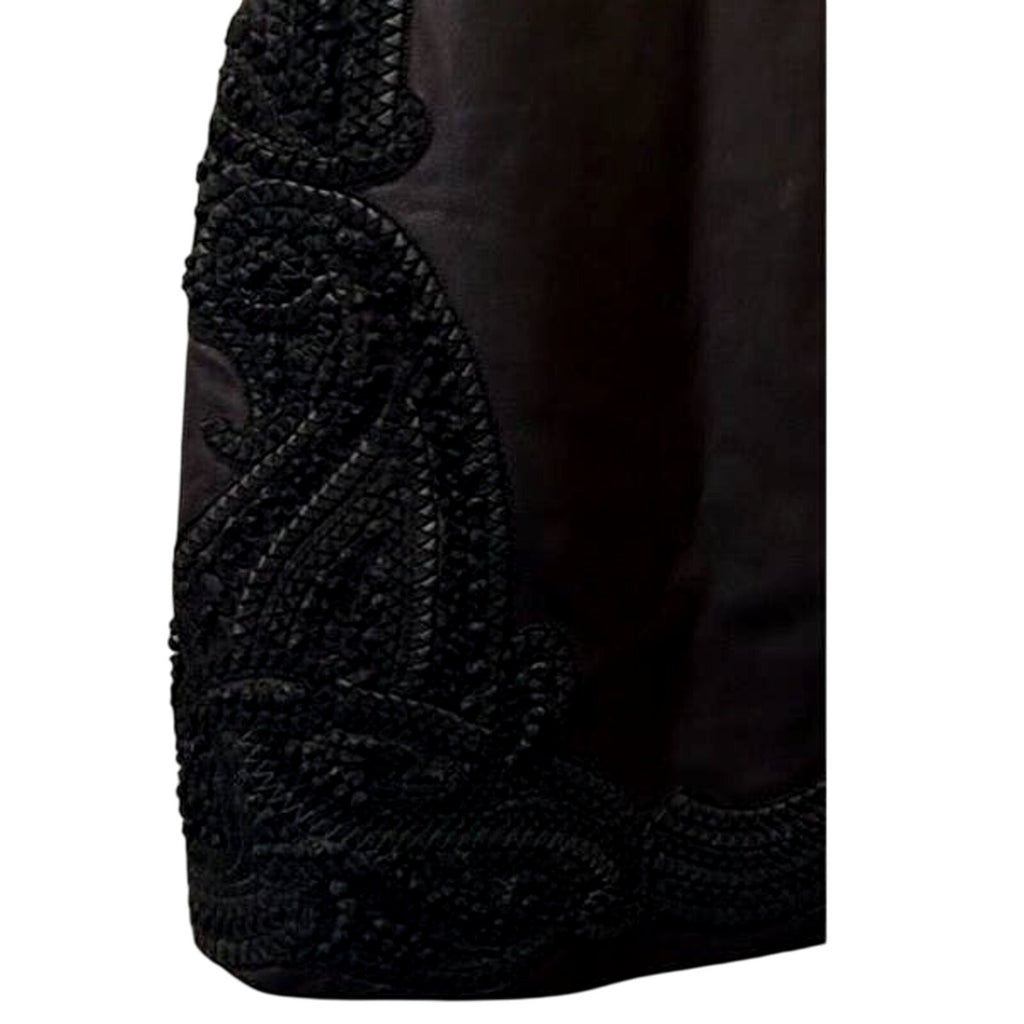New FREE PEOPLE City Slicker Leather Mini Dress $698 SIZE 10 Black