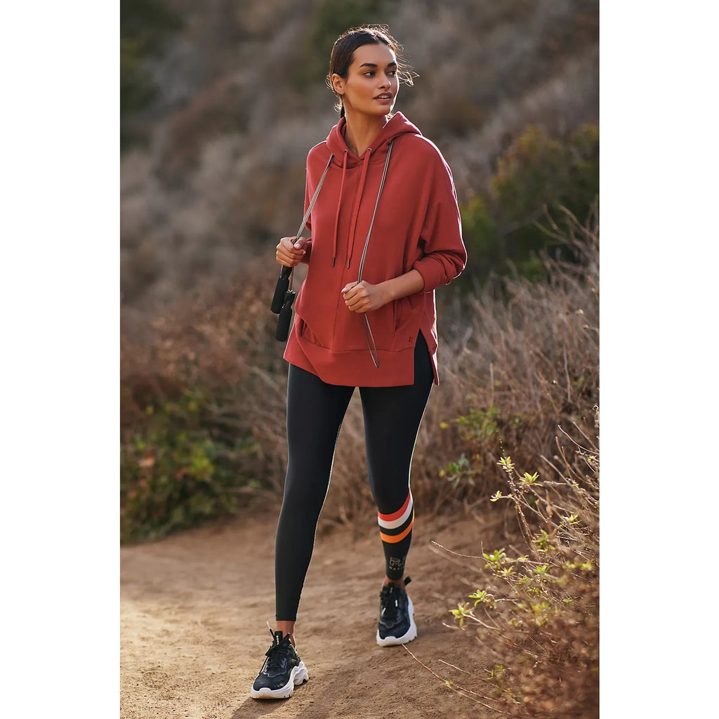 Anthropologie Sweaty Betty Liberate Luxe Fleece Hoodie $148 XS Red