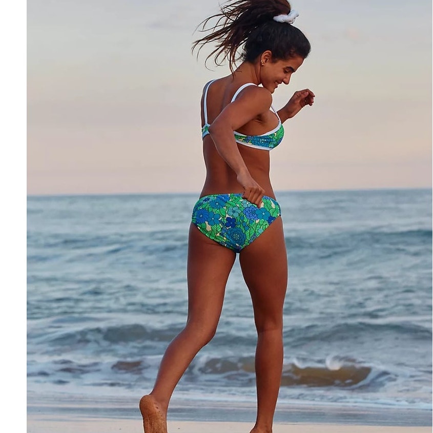 New Free People x Anna Sui Beckoning Blossoms Bikini Set $240 MEDIUM Blue Floral