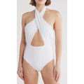 BEACH RIOT Jessica Cutout One-Piece Swimsuit MEDIUM White Beach Riot