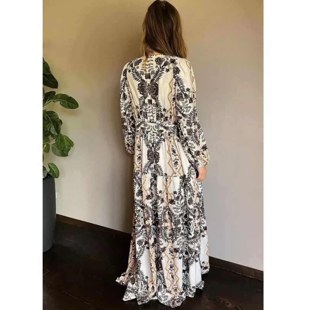 Free People Wandering Folk Maxi Top Duster Dress