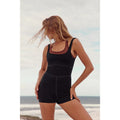 New Free People FP MOVEMENT It Takes Two Runsie $70 X-SMALL Black & Brown