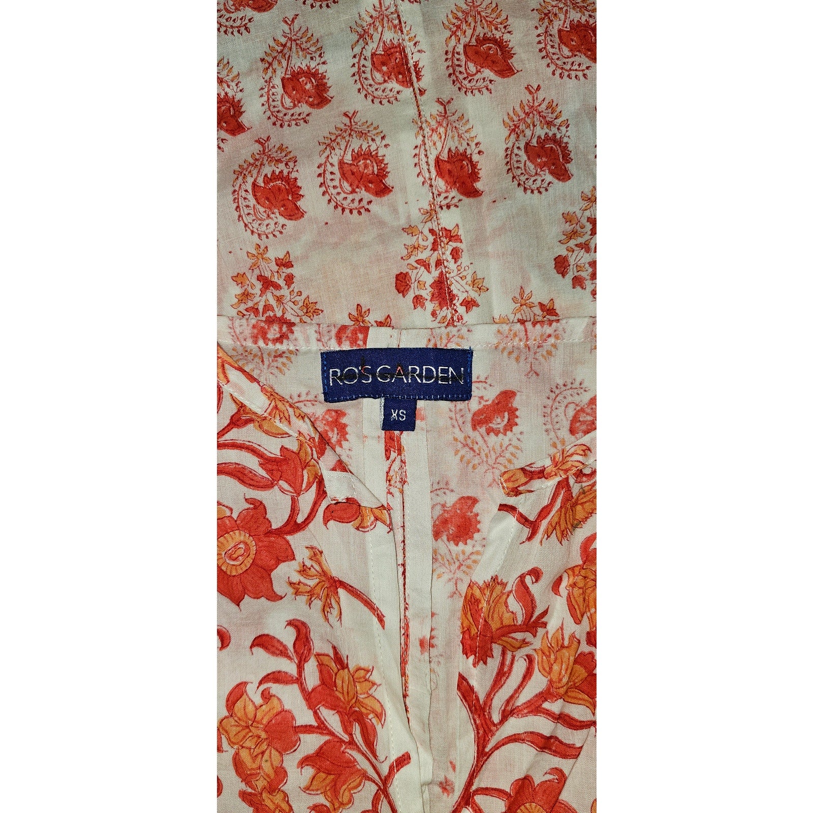 New Anthropologie Ro's Garden Bhopali Dress $220  X-SMALL Red Floral Motif