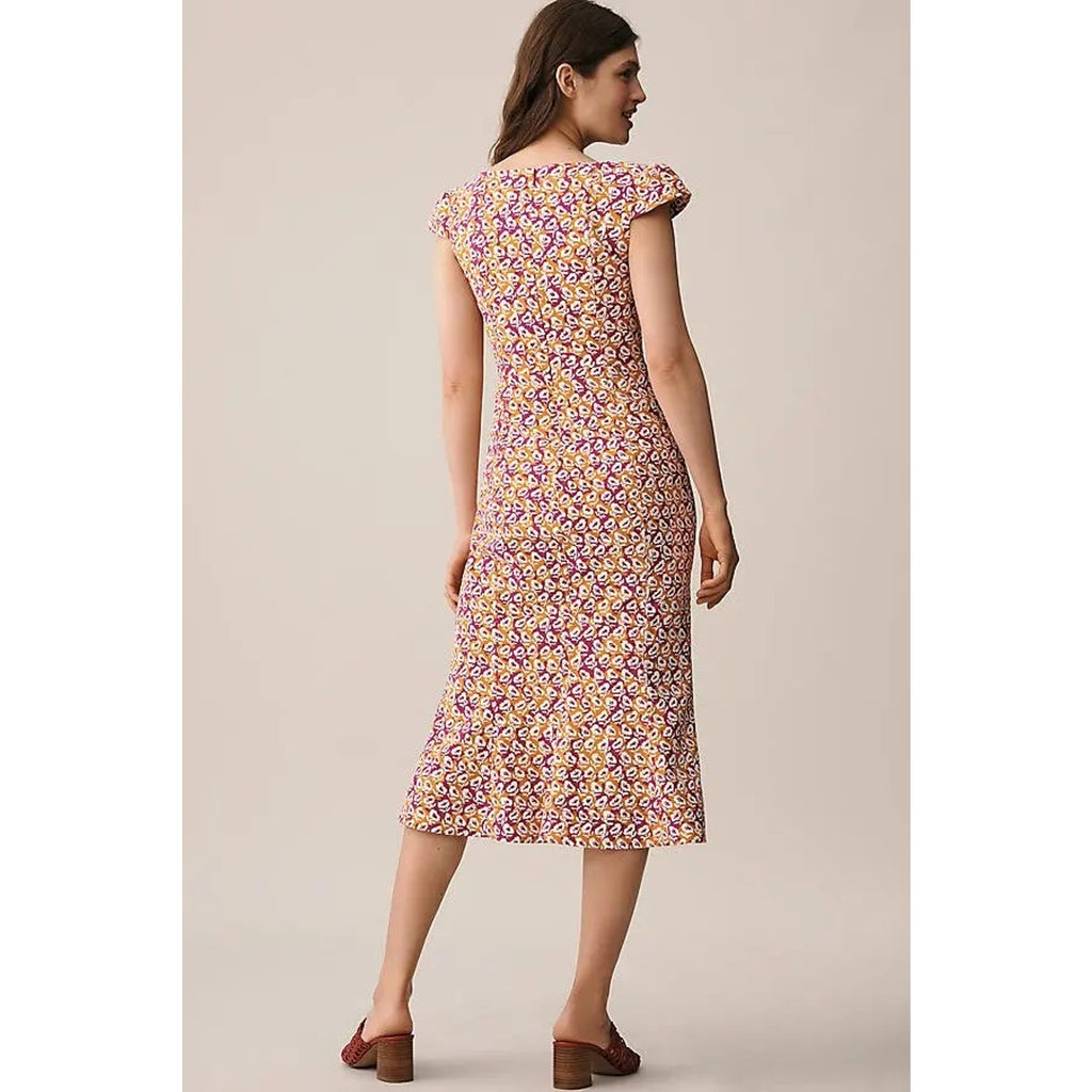 Anthropologie The Cecily Fit & Flare Sweetheart Dress Medium Purple Anthropologie