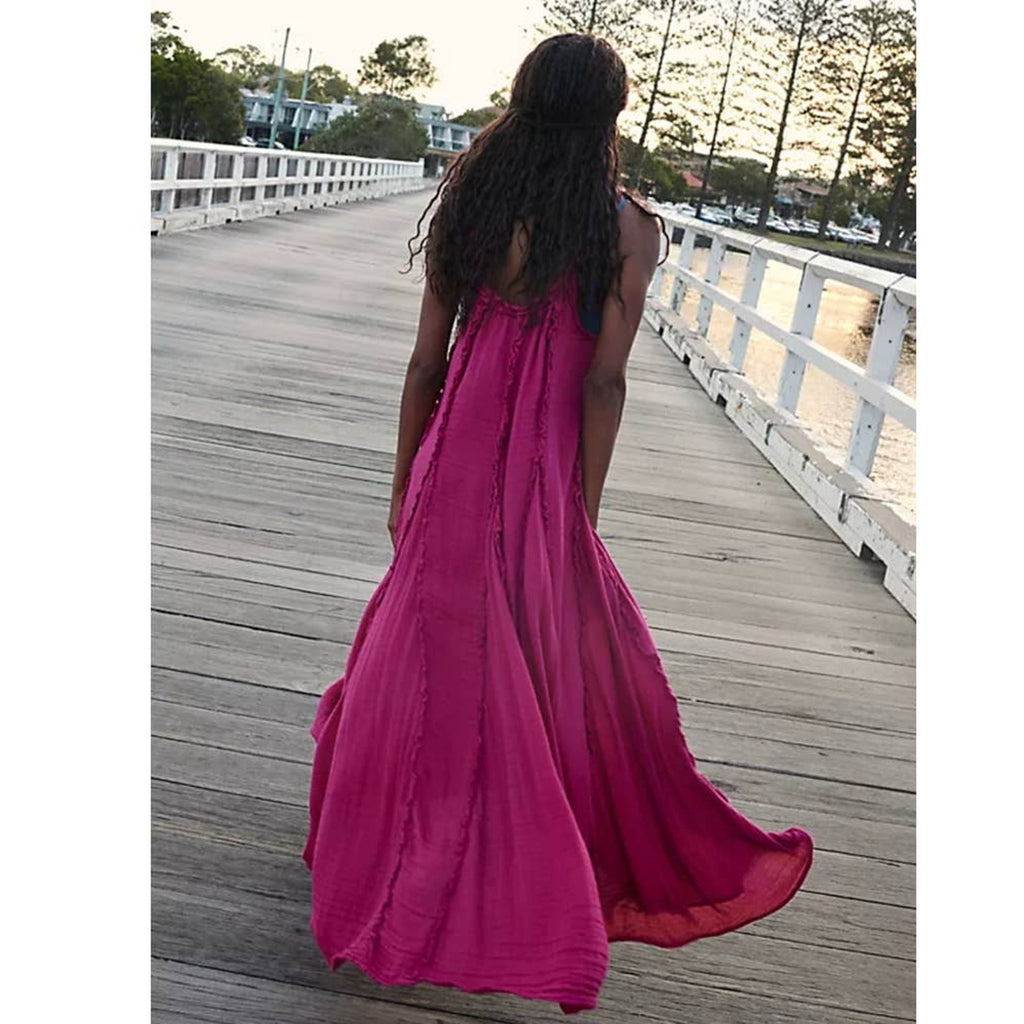 New Free People Mckinley Maxi Dress ENDLESS SUMMER $108 X-SMALL Raspberry