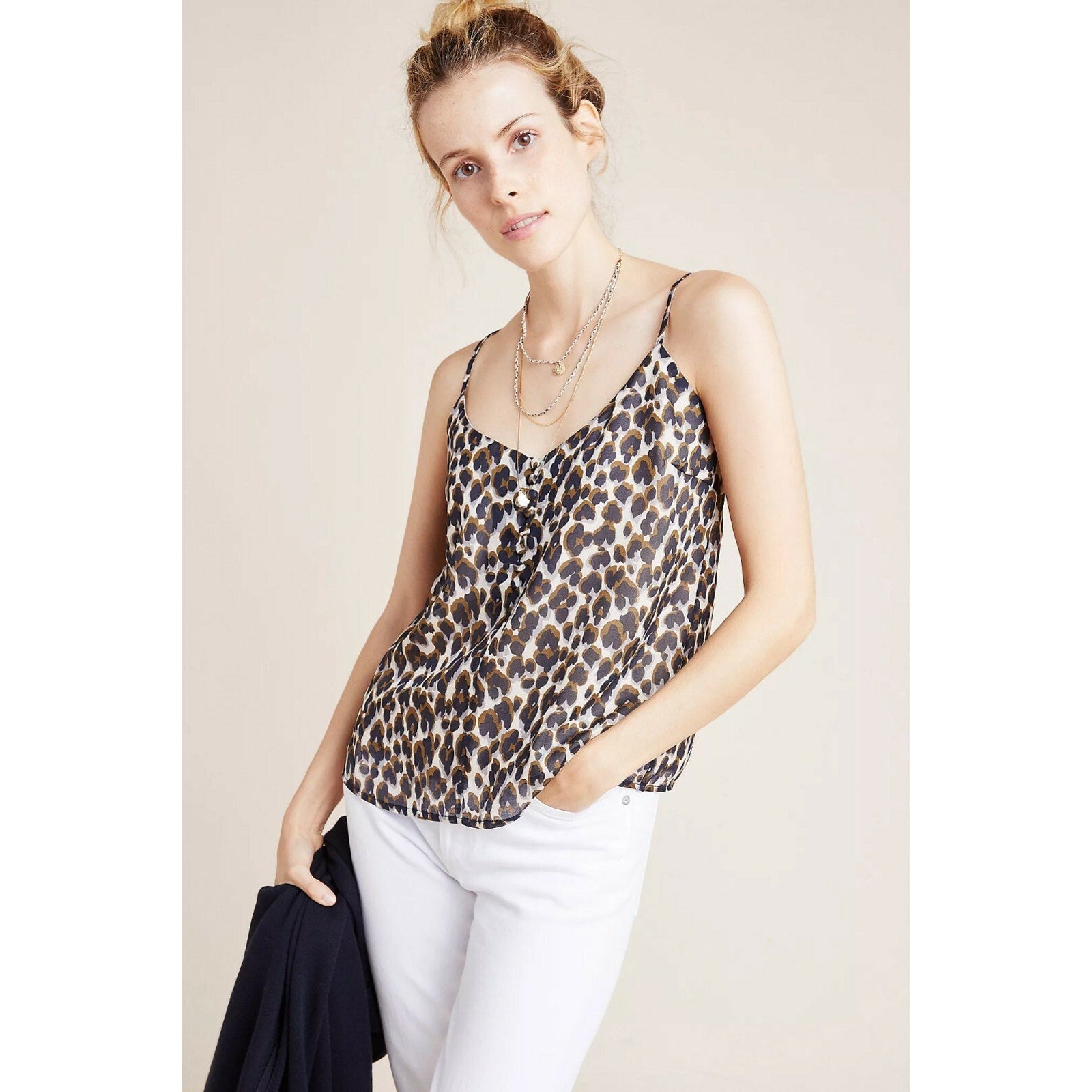NEW Anthropologie by Heartloom Leopard Print Cami Size Small
