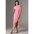 Anthropologie The Maya Ruched Cowl-Neck Midi Dress X-Small Pink Anthropologie