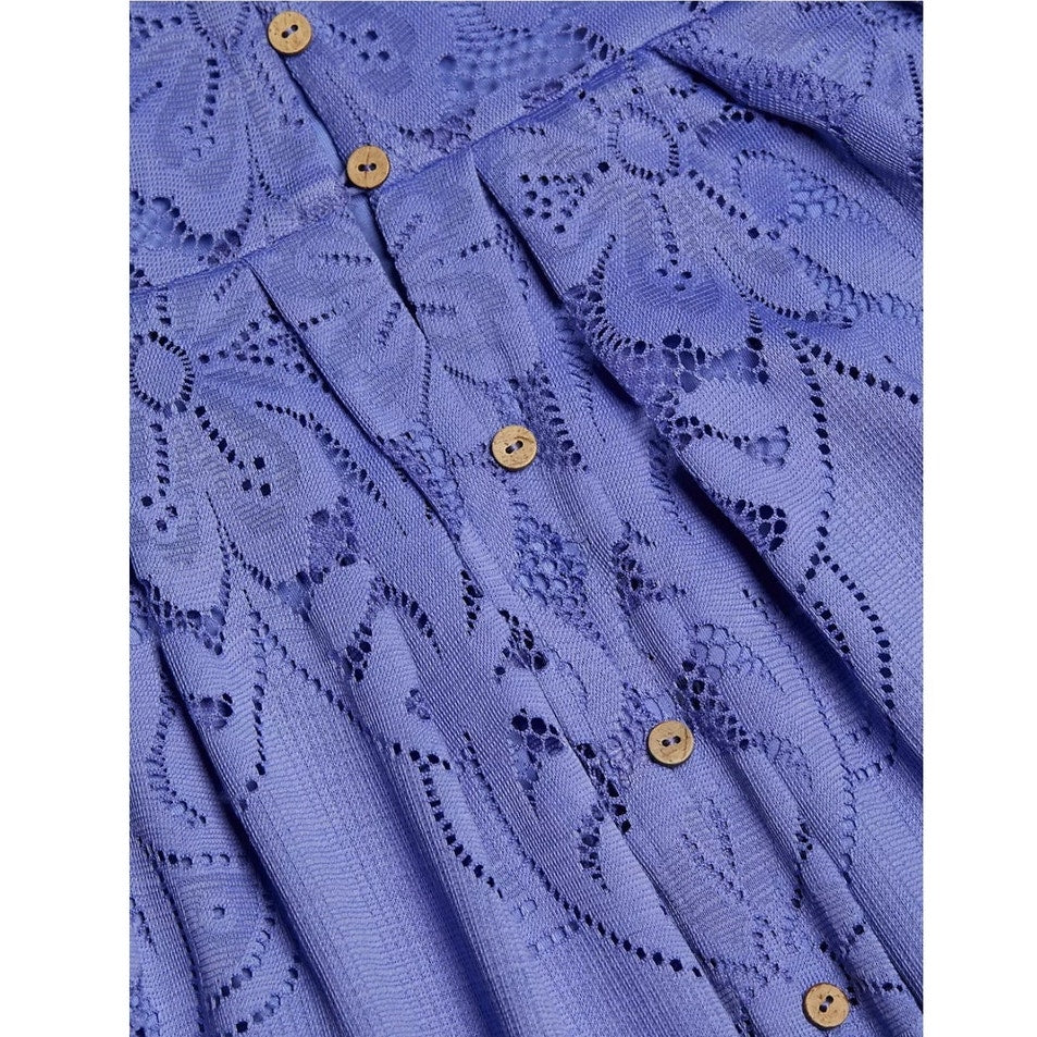New FREE PEOPLE Shadow Dance Midi Dress $198 X-SMALL Blue PERSIAN JEWEL