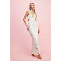 New Free People Especia Memoria Lace Maxi Dress $350 SMALL Off-White Keyhole