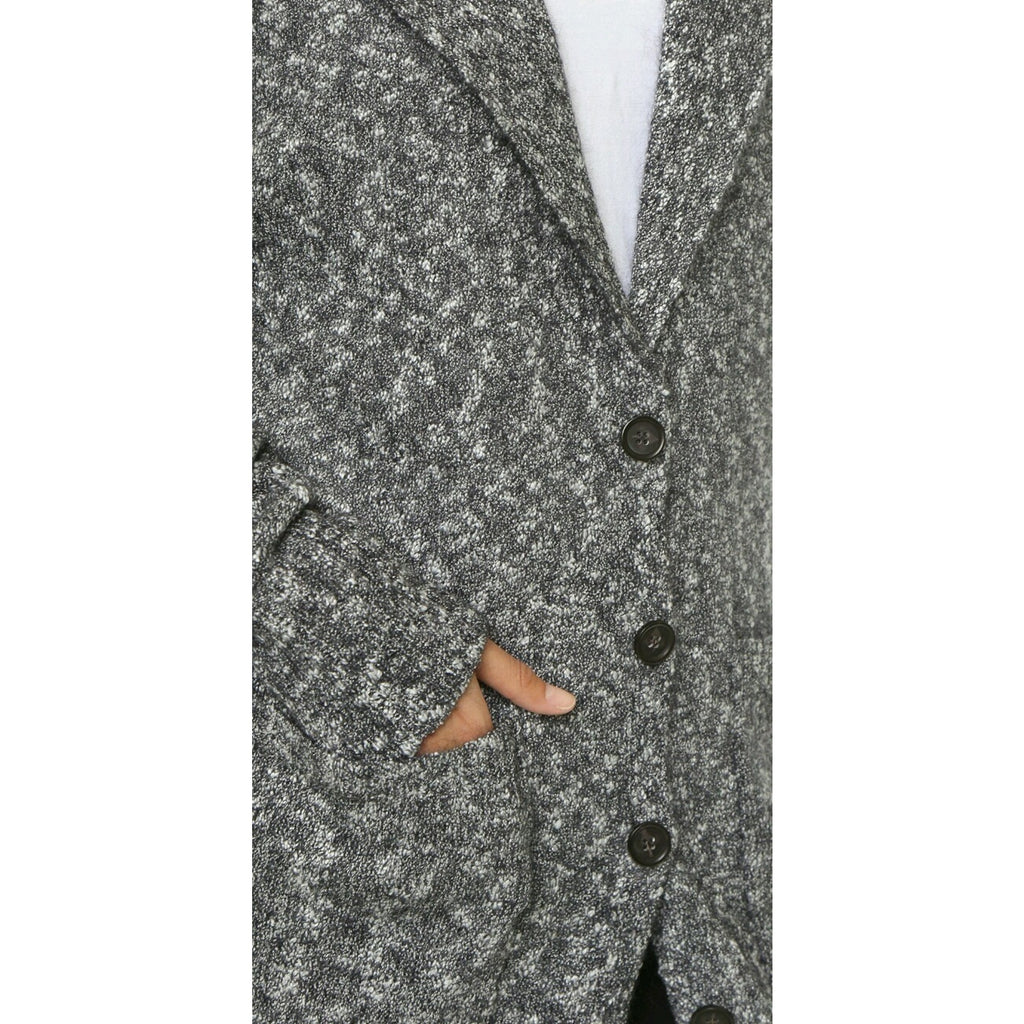 NEW Callahan Gray Heathered Oversized Button Knit Cardigan $178 Size Medium Gray